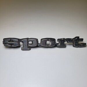 Sport Emblem Chrome Chevy‎ 60s 70s Vintage Replacement Part 6 Inch Car Part
